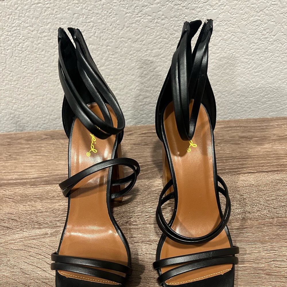 Size 8 black heels , never worn